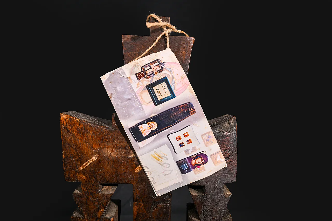 Romanian Orthodox Cross Sculpture by Victoria & Marian Zidaru, 1991 5