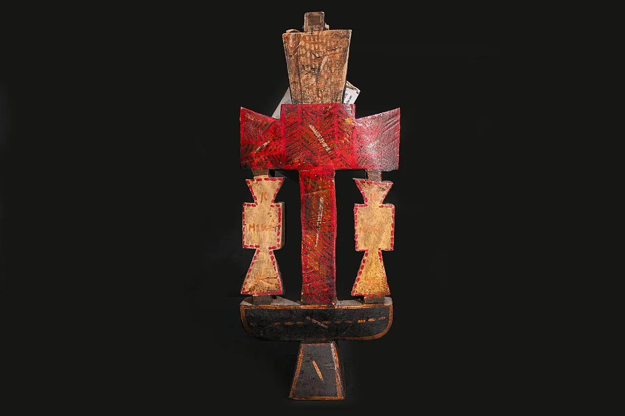 Romanian Orthodox Cross Sculpture by Victoria & Marian Zidaru, 1991 12