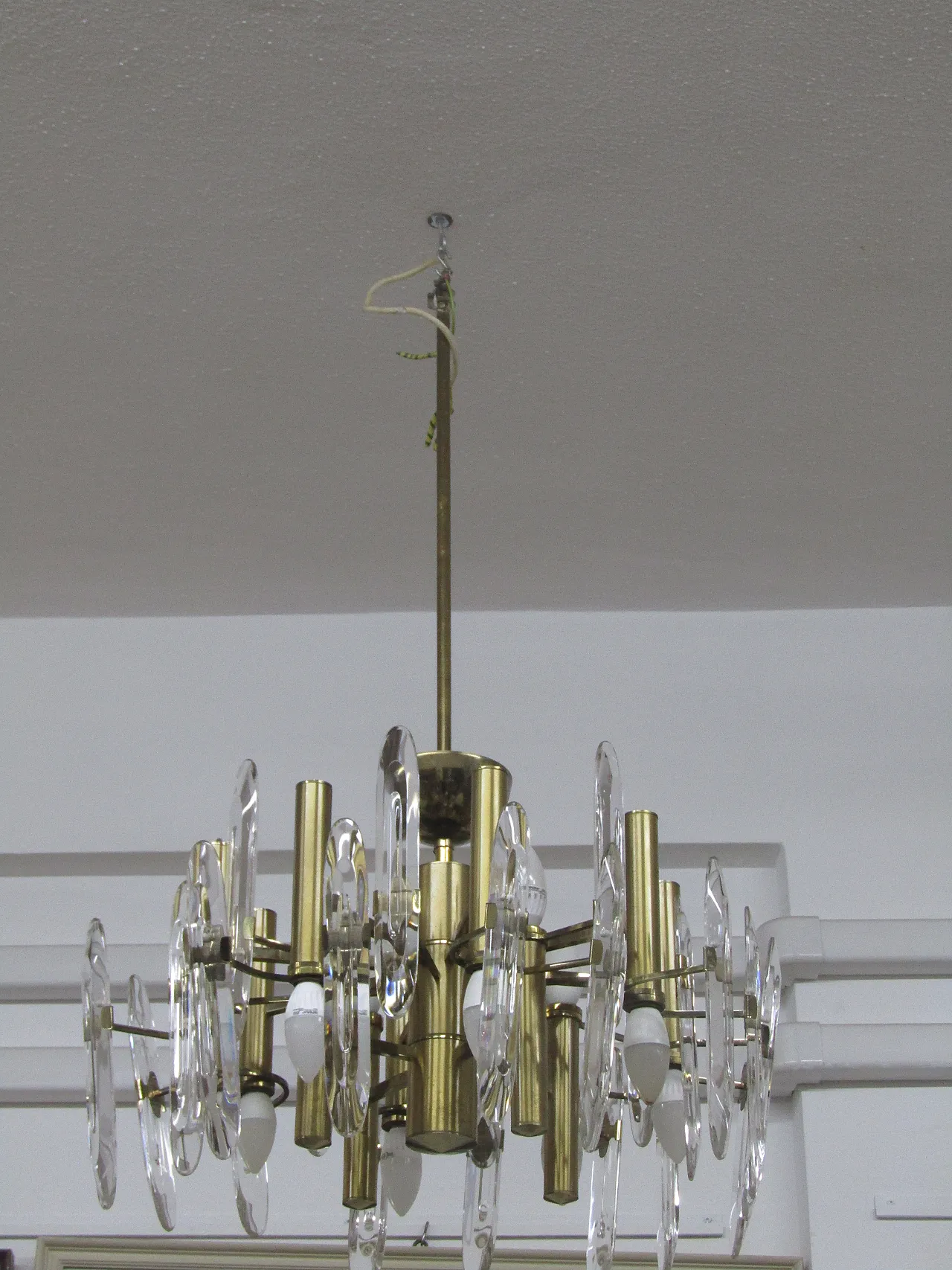 Chandelier by Gaetano Sciolari, 80s 1