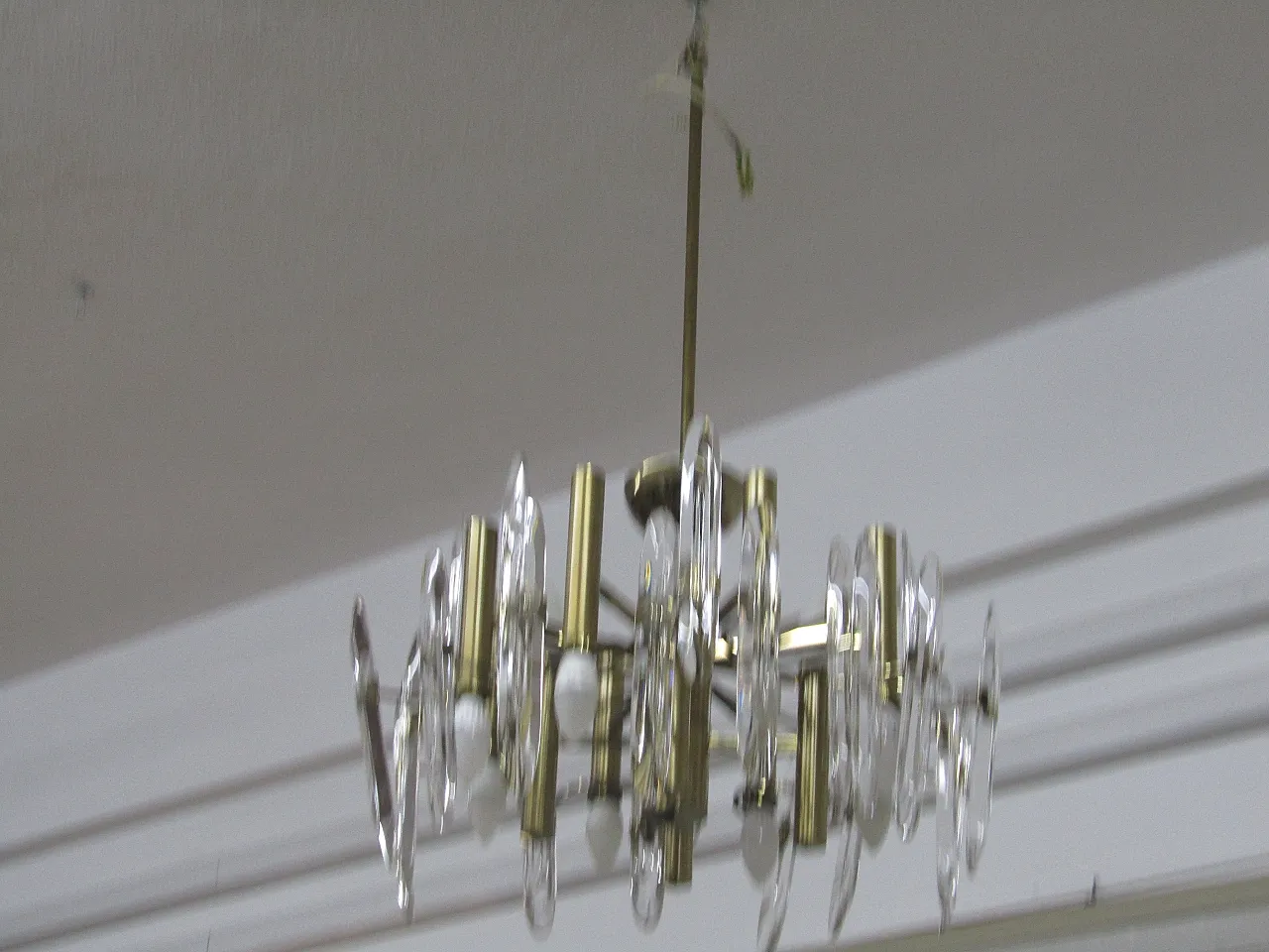 Chandelier by Gaetano Sciolari, 80s 2