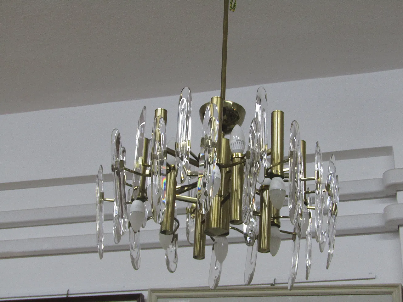 Chandelier by Gaetano Sciolari, 80s 3