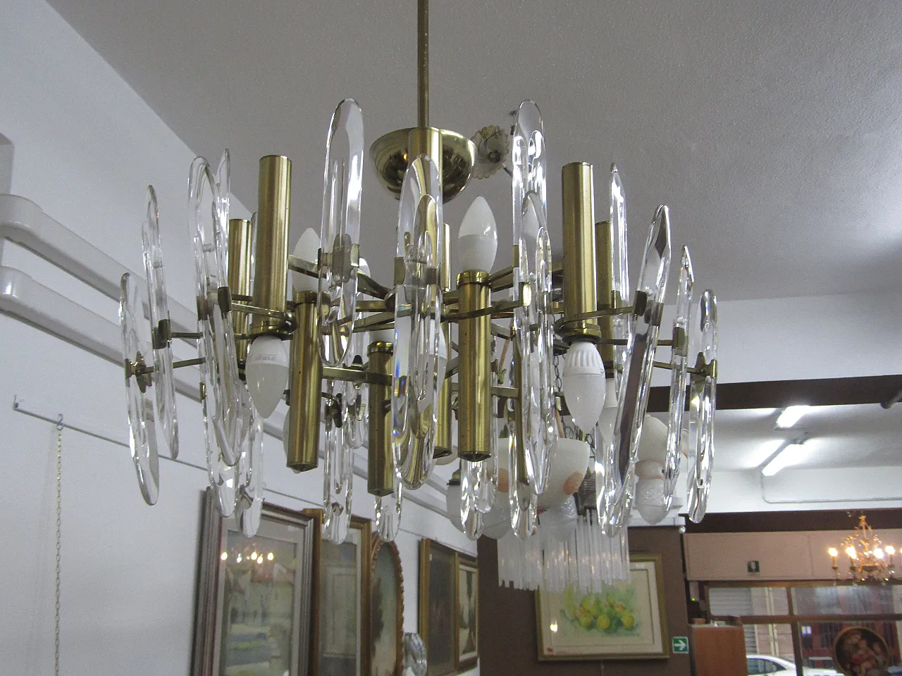 Chandelier by Gaetano Sciolari, 80s 6