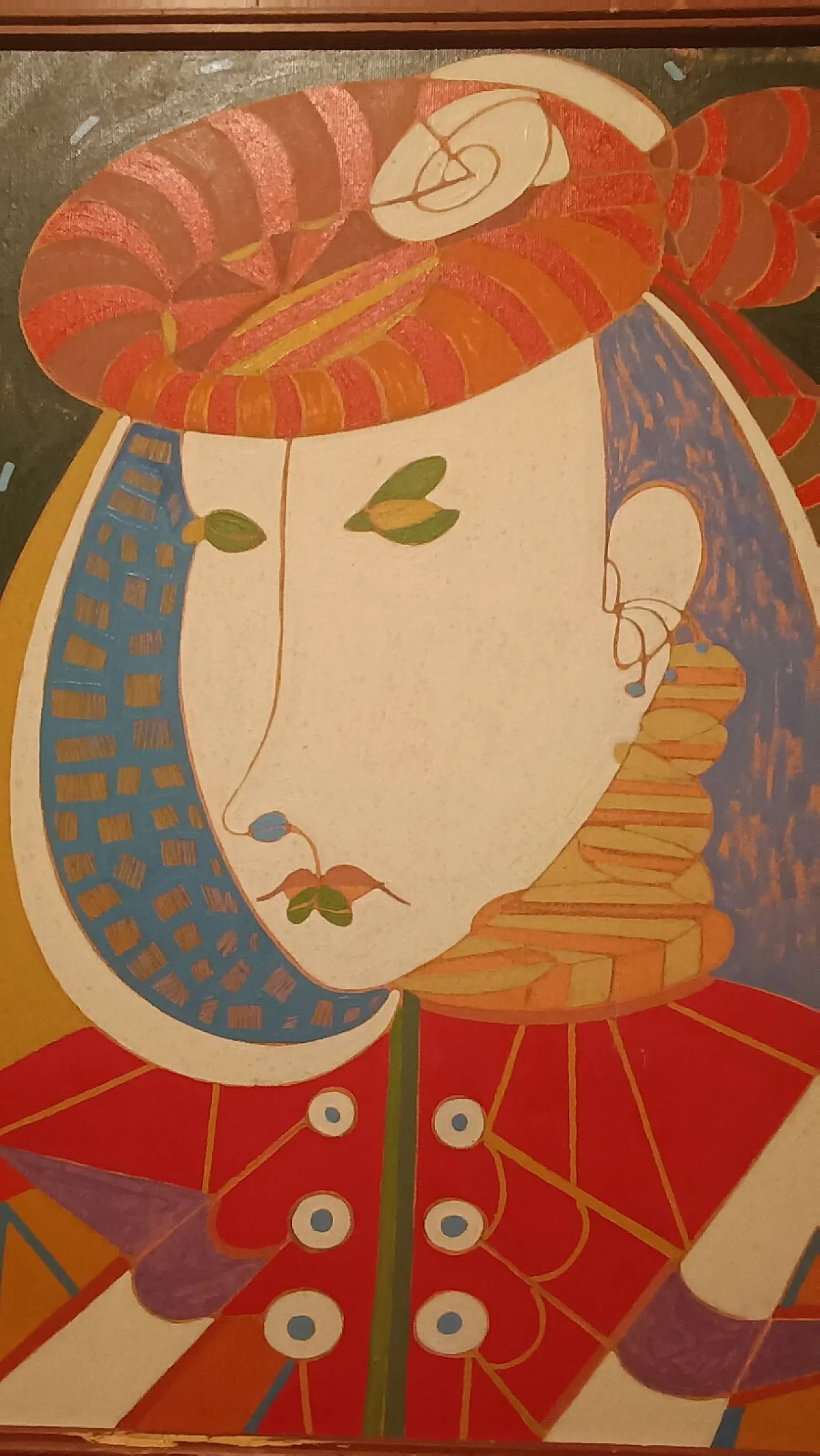 Dipinto astratto di Franco Balleri, olio su tela, anni '80 3