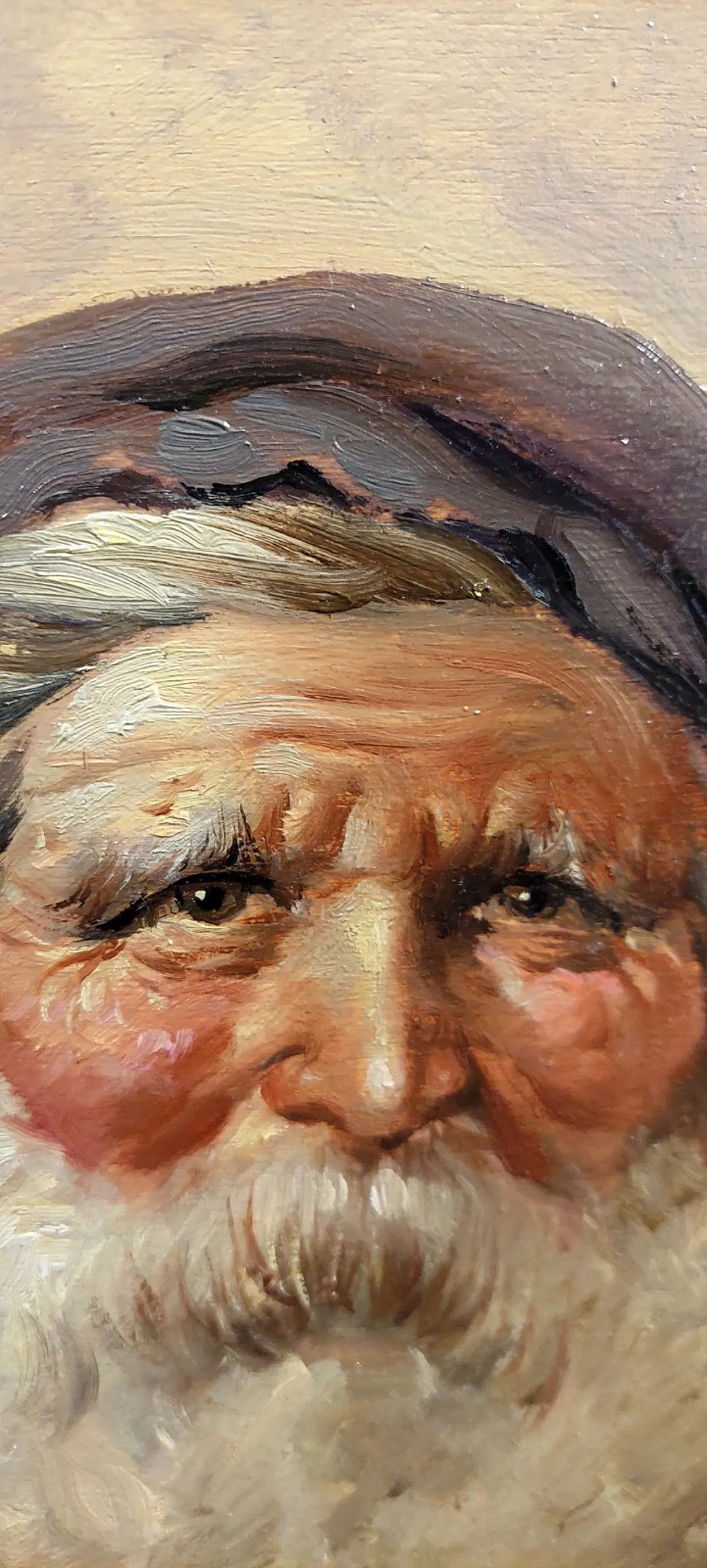 Athos Renzo Brioschi, olio su legno, ritratto, 20th century 4