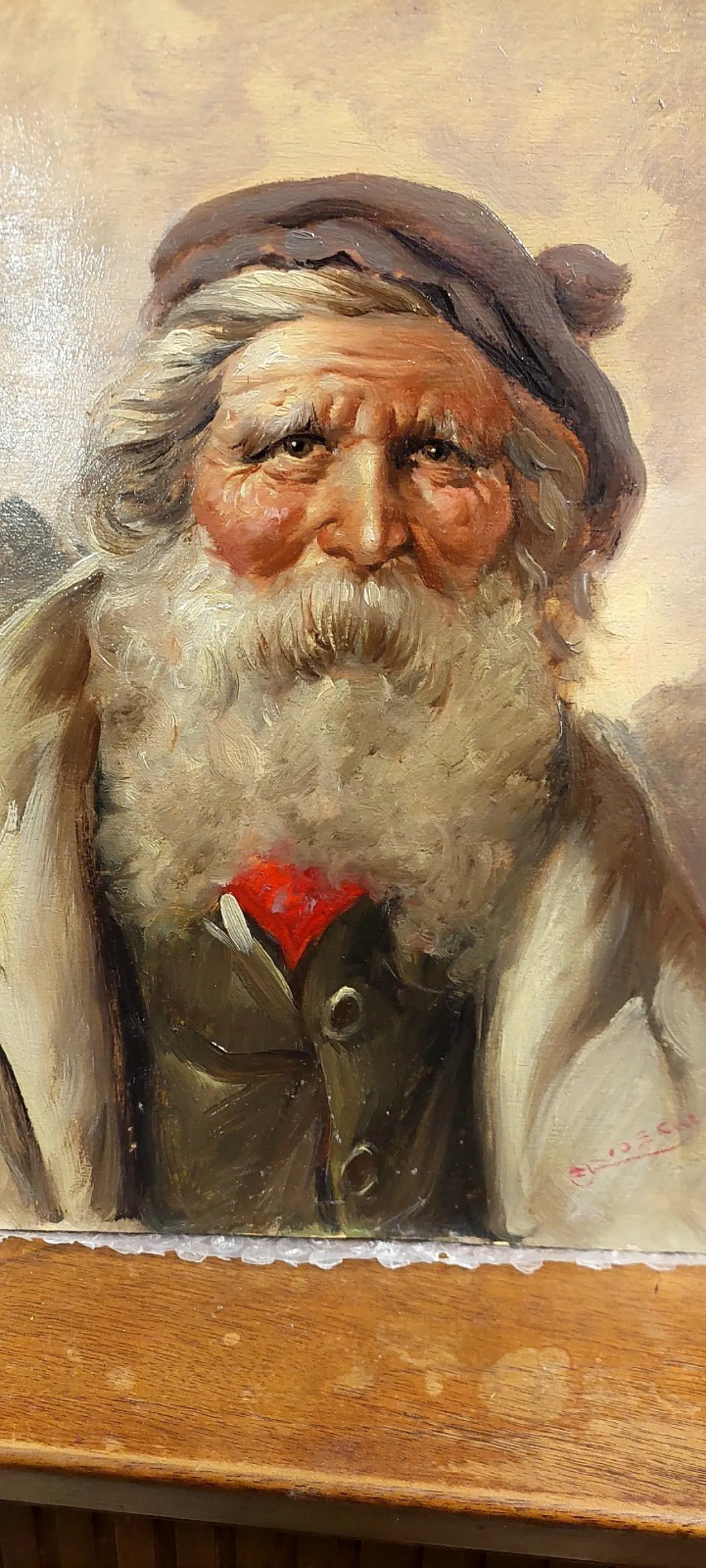 Athos Renzo Brioschi, olio su legno, ritratto, 20th century 6