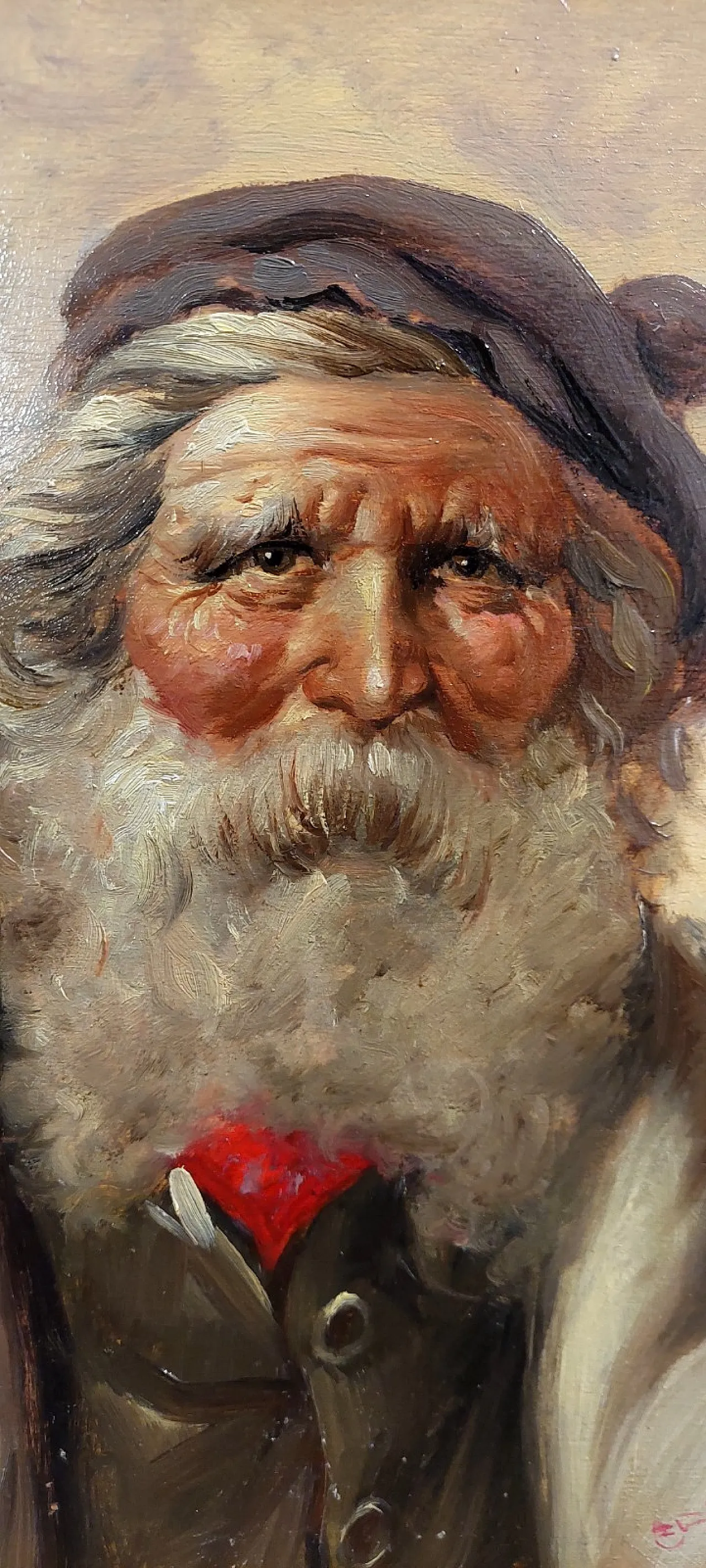 Athos Renzo Brioschi, olio su legno, ritratto, 20th century 7