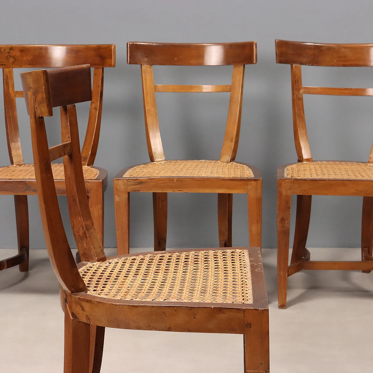 4 Sedie in noce, primo '800 3