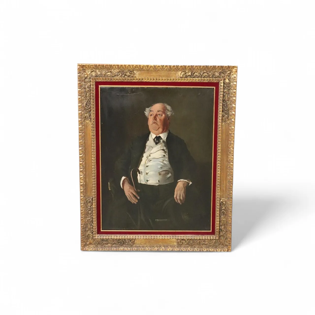 Olio su tela, ritratto di Mr. Minney, primi decenni '900 12