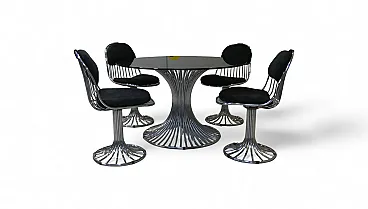 5 Sedie Margot e tavolo Tulip di Gastone Rinaldi per Rima, 1968