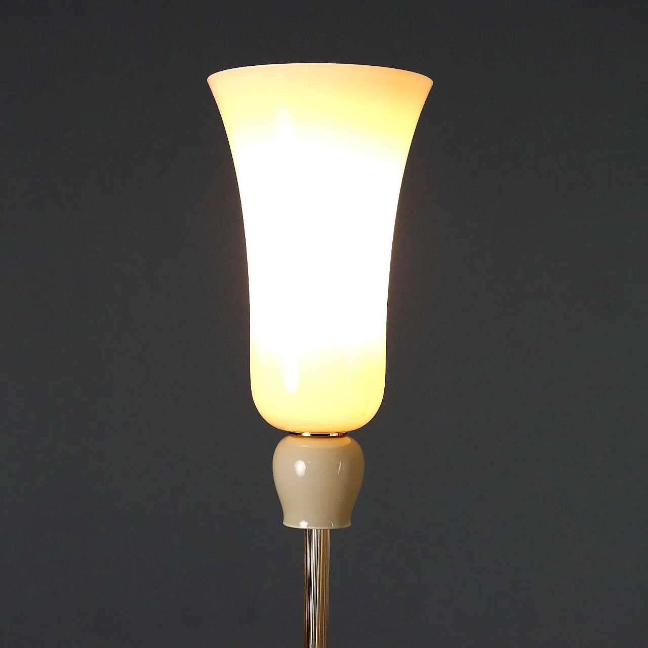 Lampada Venini in metallo e vetro, anni '30 4