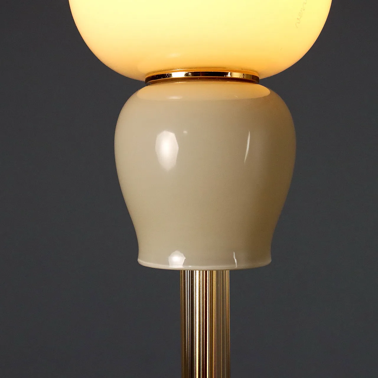 Lampada Venini in metallo e vetro, anni '30 5