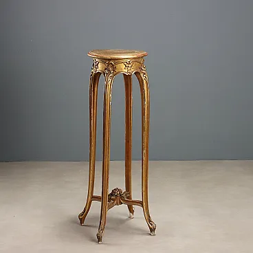 Portavaso in legno intagliato e dorato, fine '800