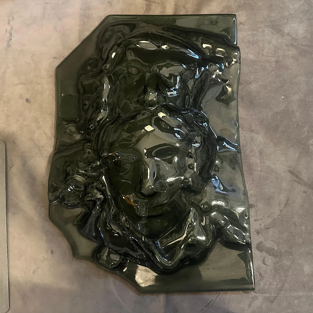 Abstract grey Murano glass sculpture by La Fucina degli Angeli, 1980s 7