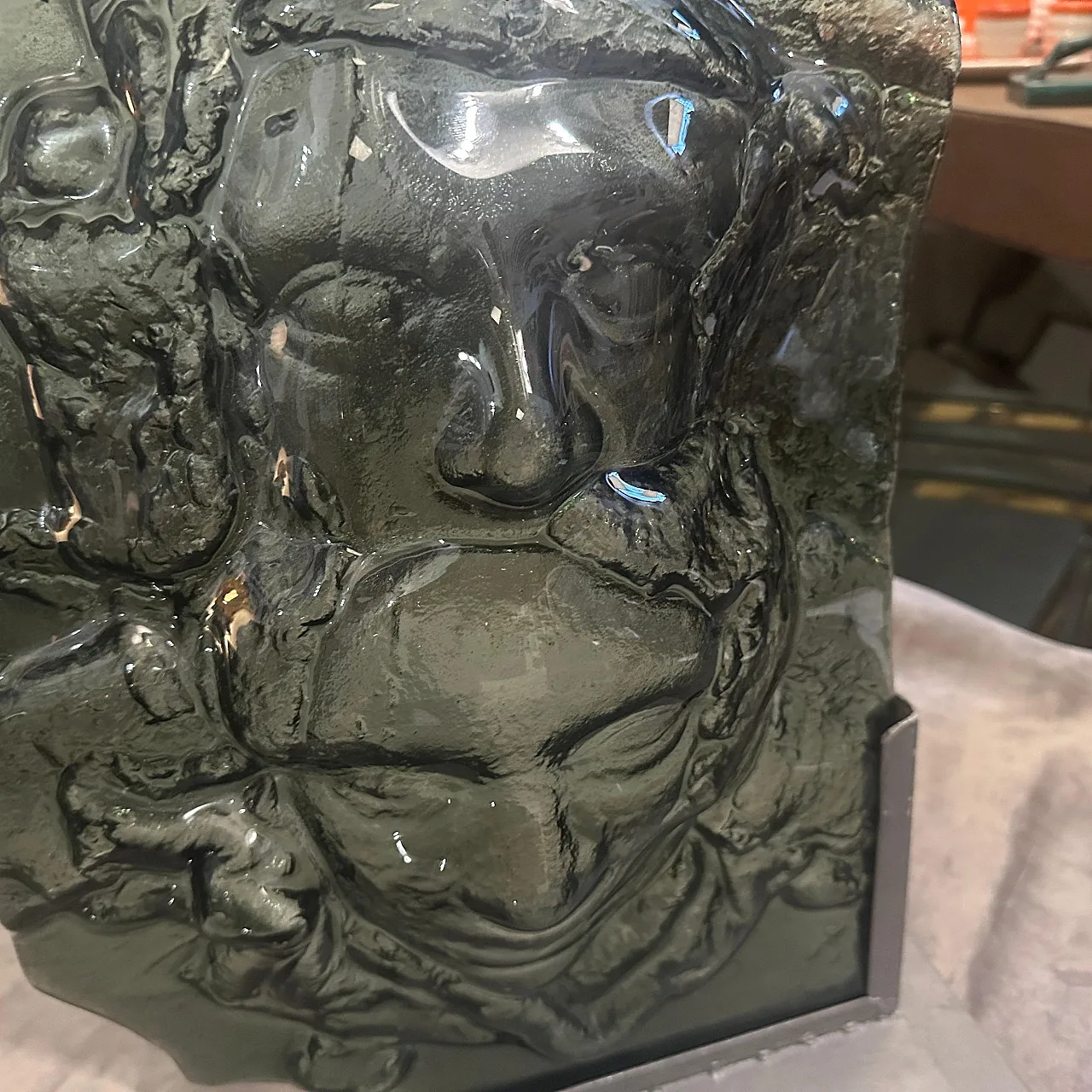 Abstract grey Murano glass sculpture by La Fucina degli Angeli, 1980s 9