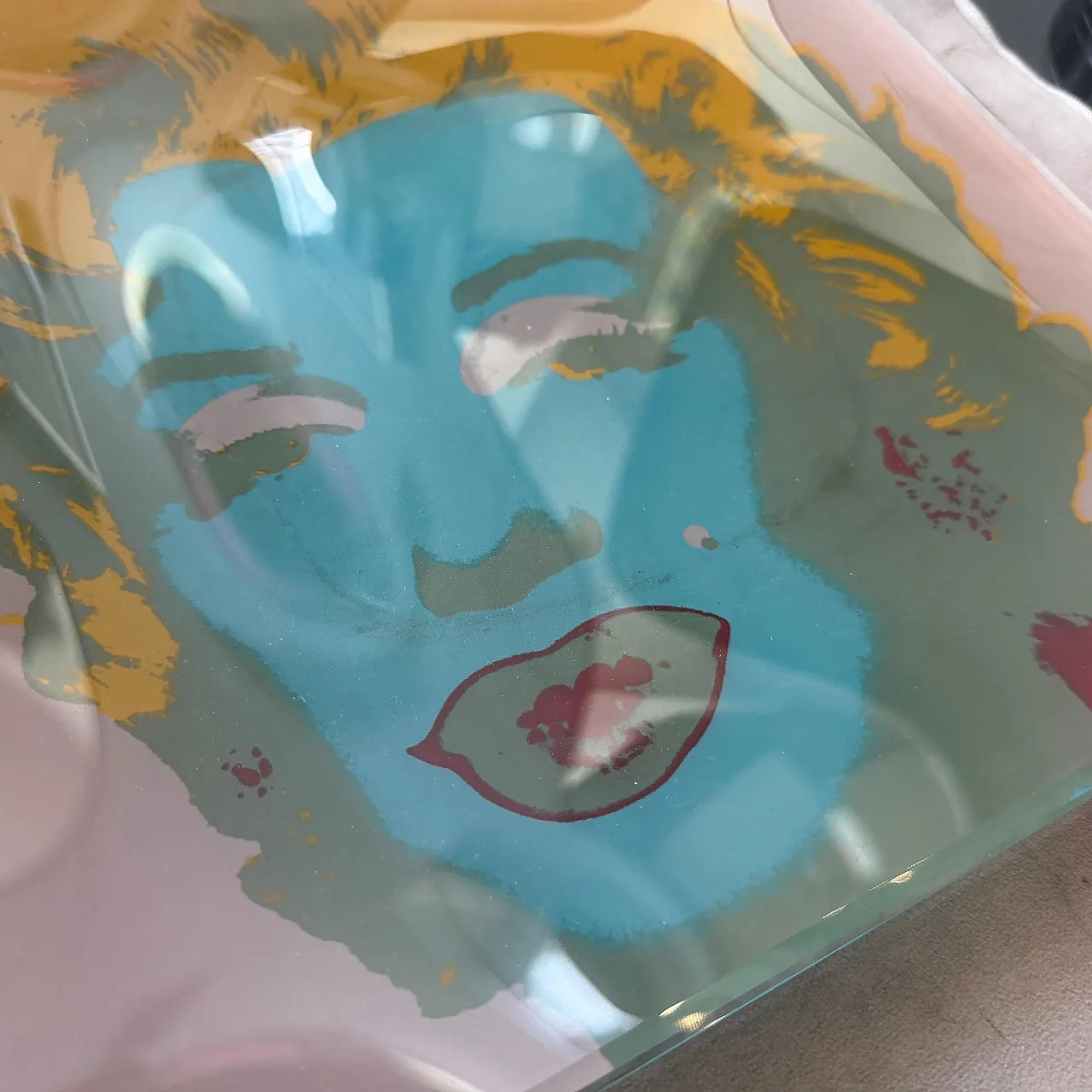 Vassoio in vetro Marylin Monroe di Andy Warhol per Rosenthal, anni '80 8