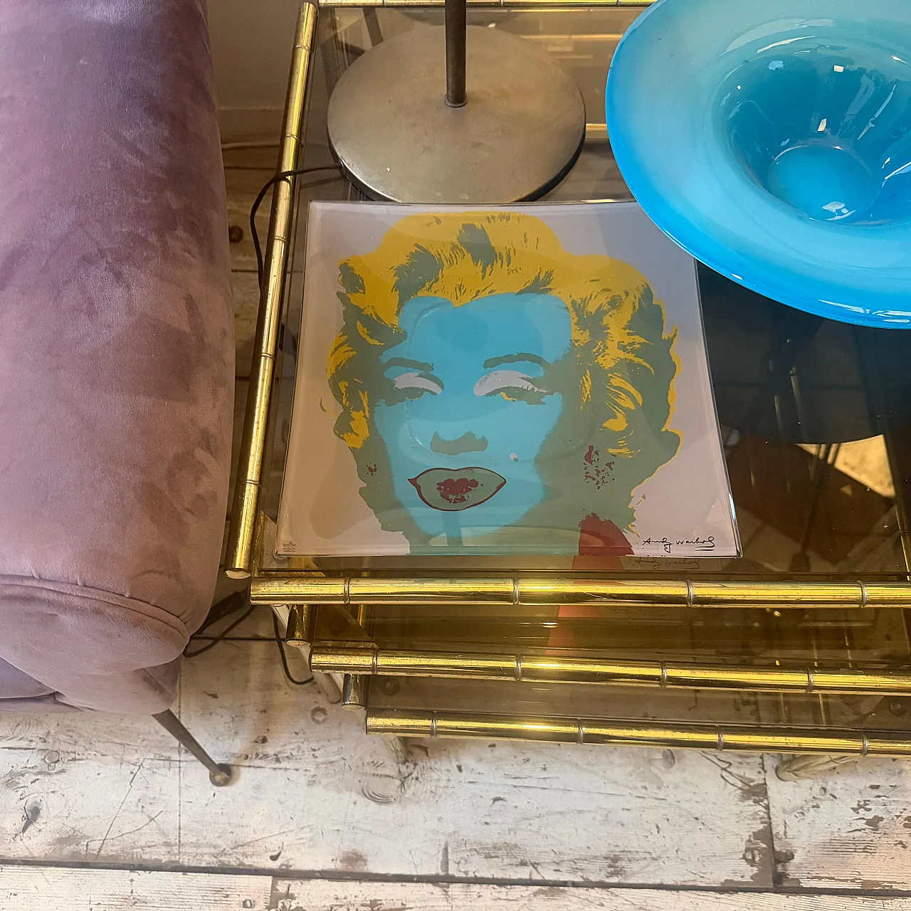 Vassoio in vetro Marylin Monroe di Andy Warhol per Rosenthal, anni '80 11