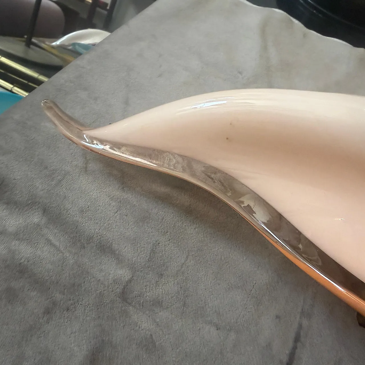 Pair of Murano glass leaf wall sconces by Franco Luce, 1970s 9