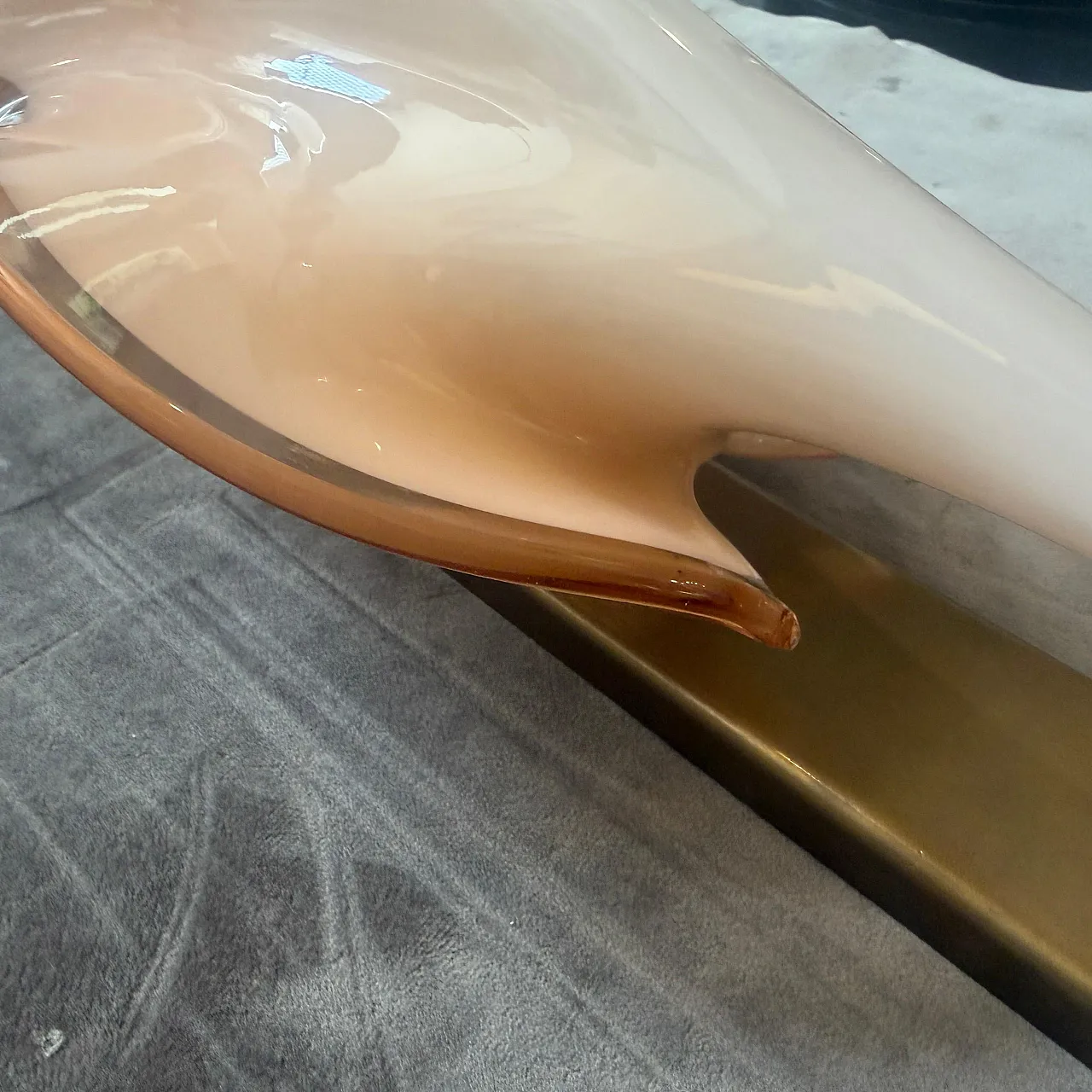 Pair of Murano glass leaf wall sconces by Franco Luce, 1970s 10