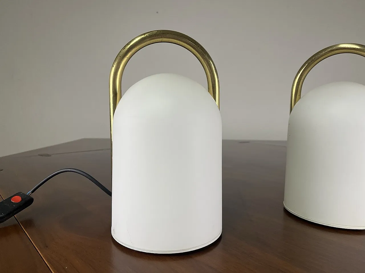 Pair of table lamps tender by Romolo Lanciani Tronconi, 1970s 4