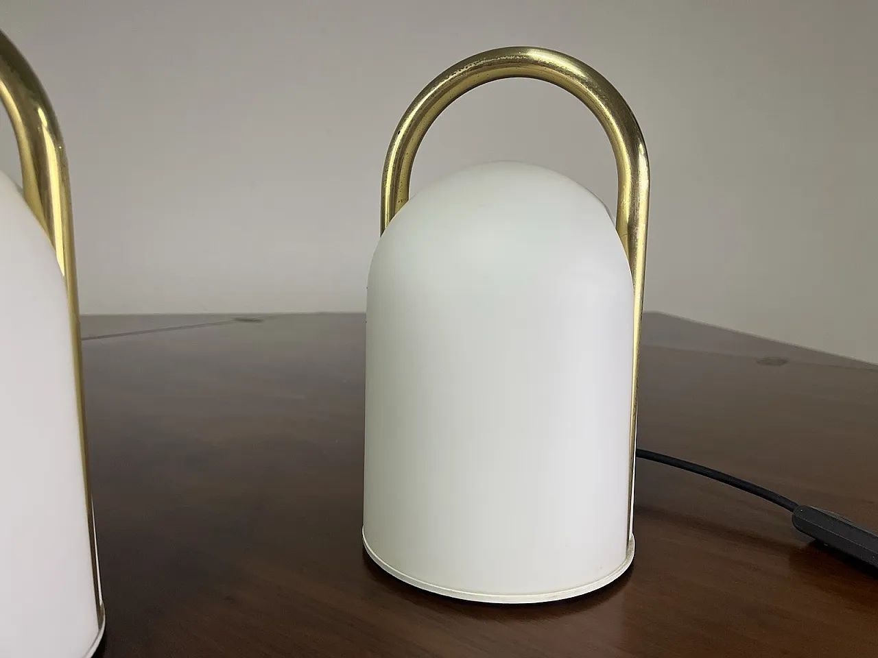 Pair of table lamps tender by Romolo Lanciani Tronconi, 1970s 5