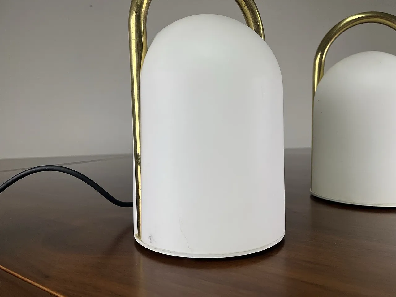 Pair of table lamps tender by Romolo Lanciani Tronconi, 1970s 8