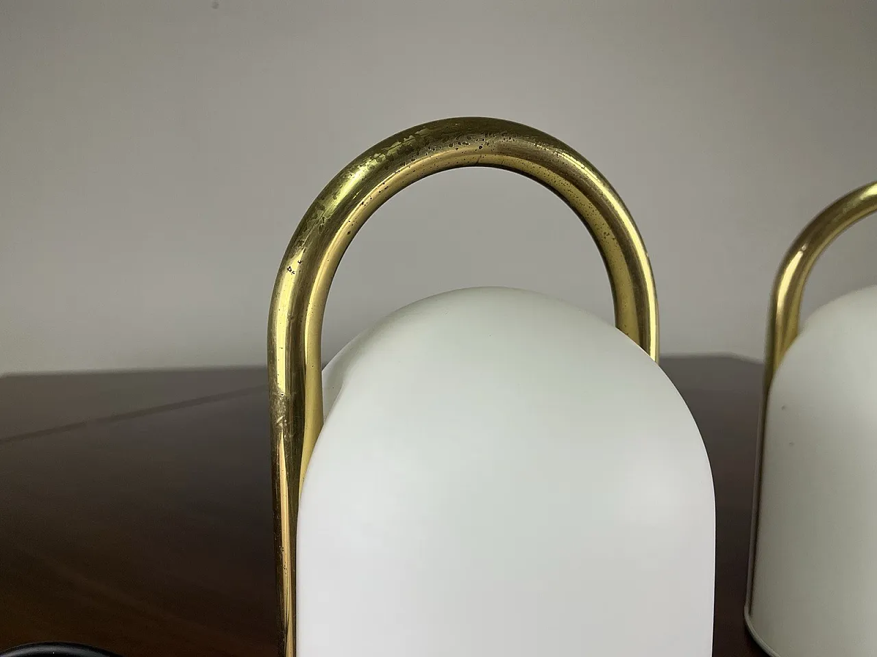 Pair of table lamps tender by Romolo Lanciani Tronconi, 1970s 10