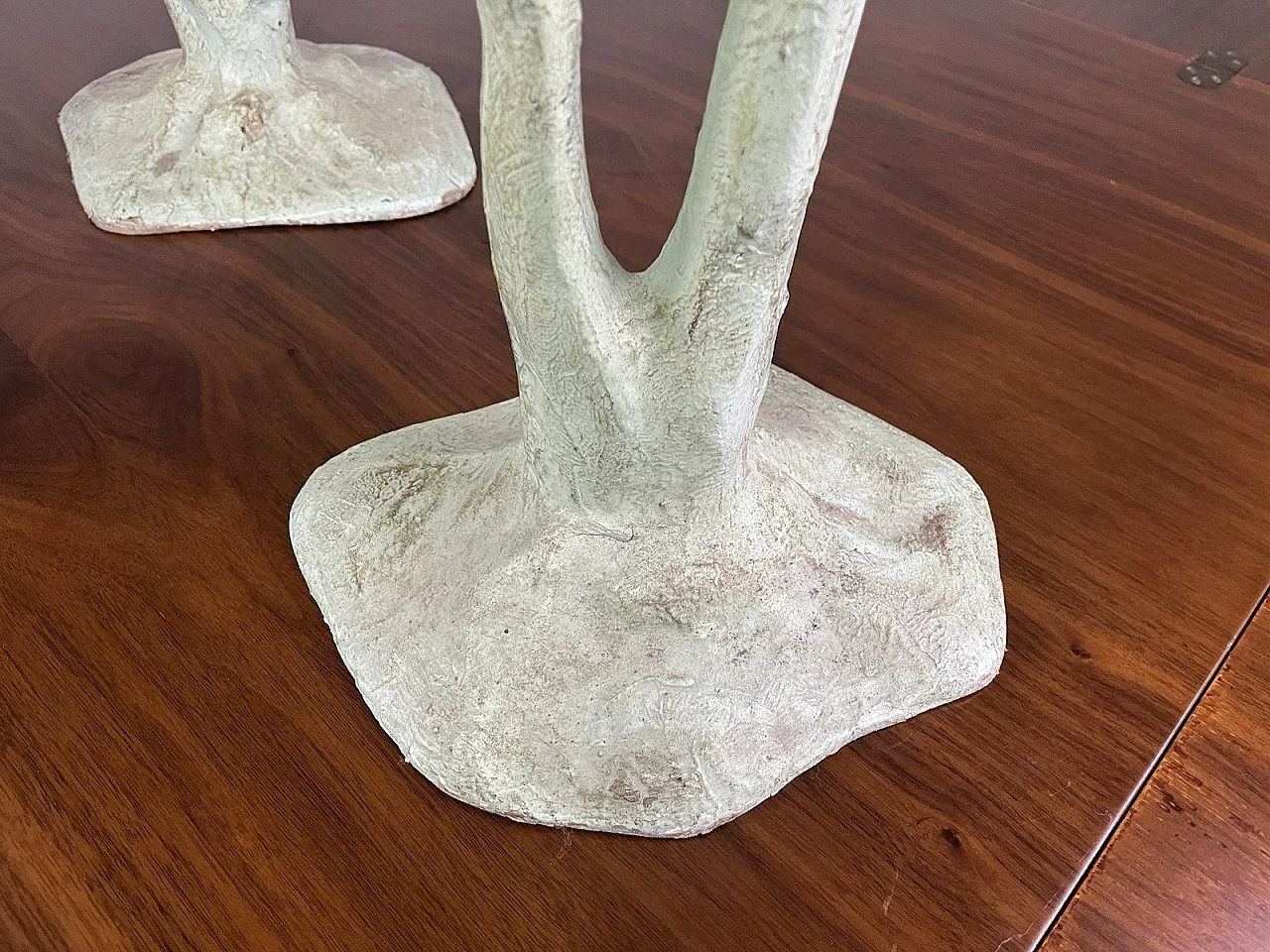 3 Teal green papier-mâché sculptures, 1950s 11