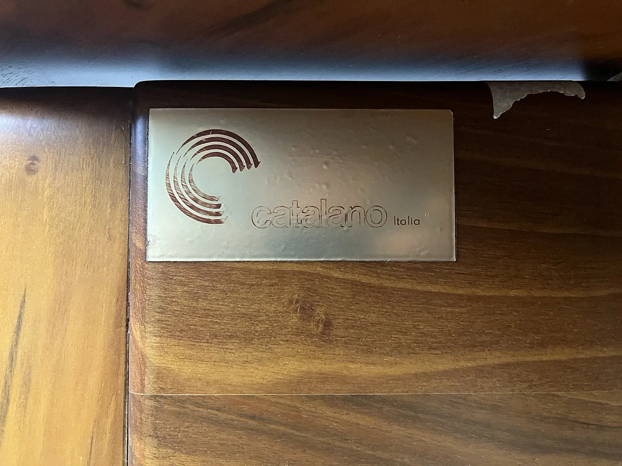 Catalan walnut wood square opening table, 1960s 11