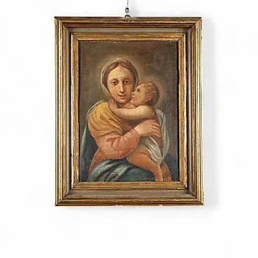 Scena sacra della maternità, olio su tela, '700