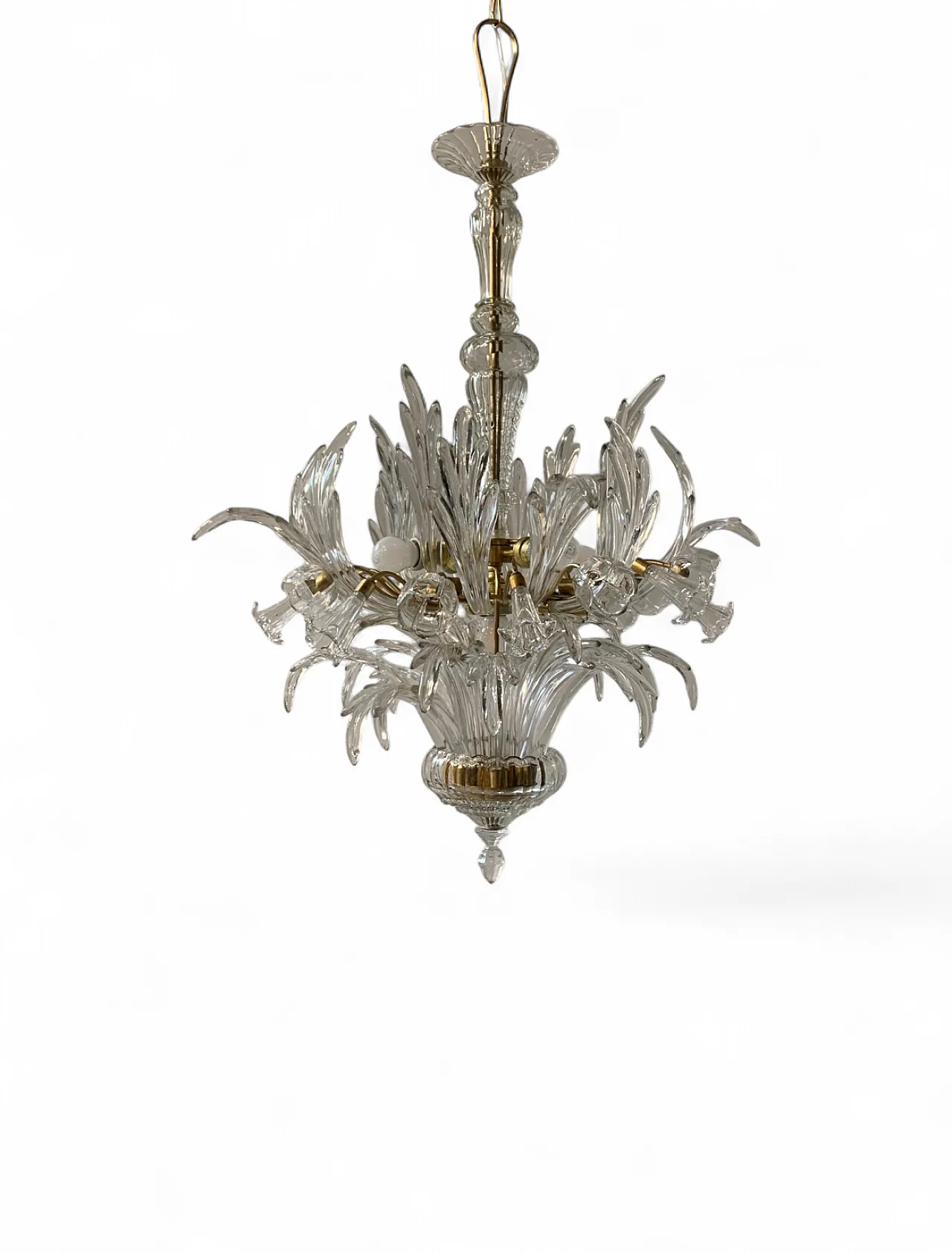 Lampadario in vetro di Murano attribuito a Seguso, anni '60 7