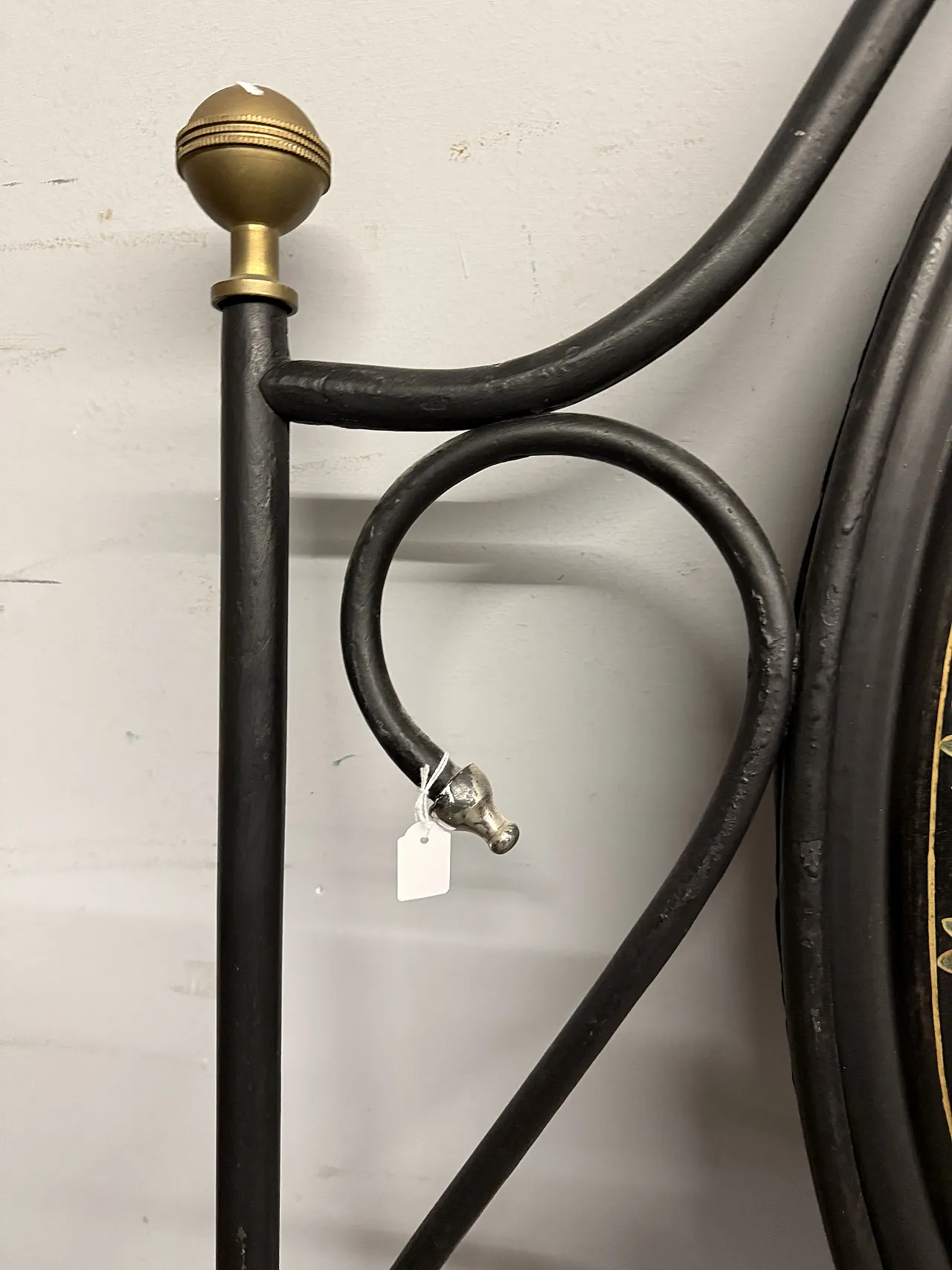 Double headboard, painted Tuscan wrought iron, 19th century 5