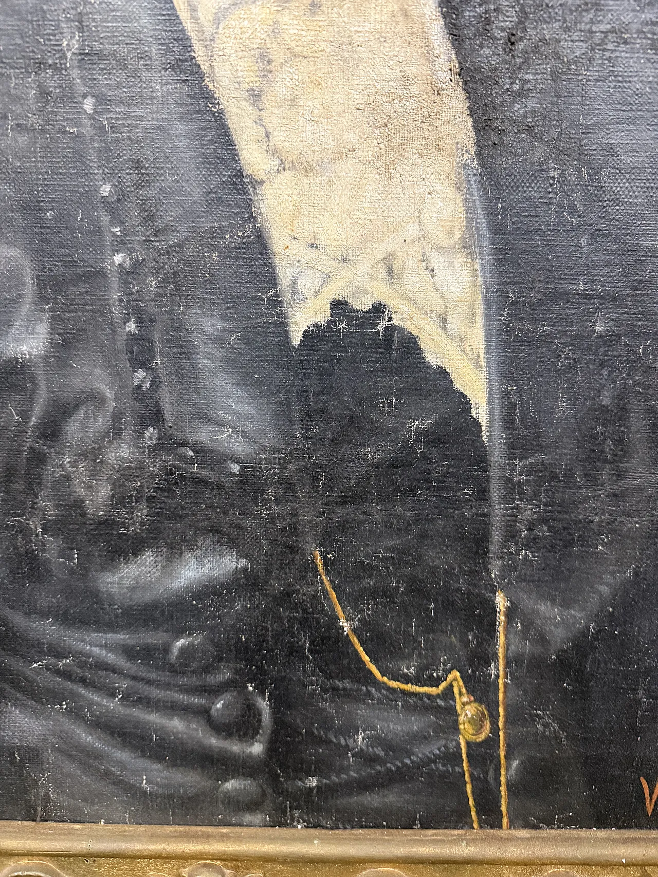 Dipinto olio su tela figura femminile Art Decò, Papini V., 1940 8