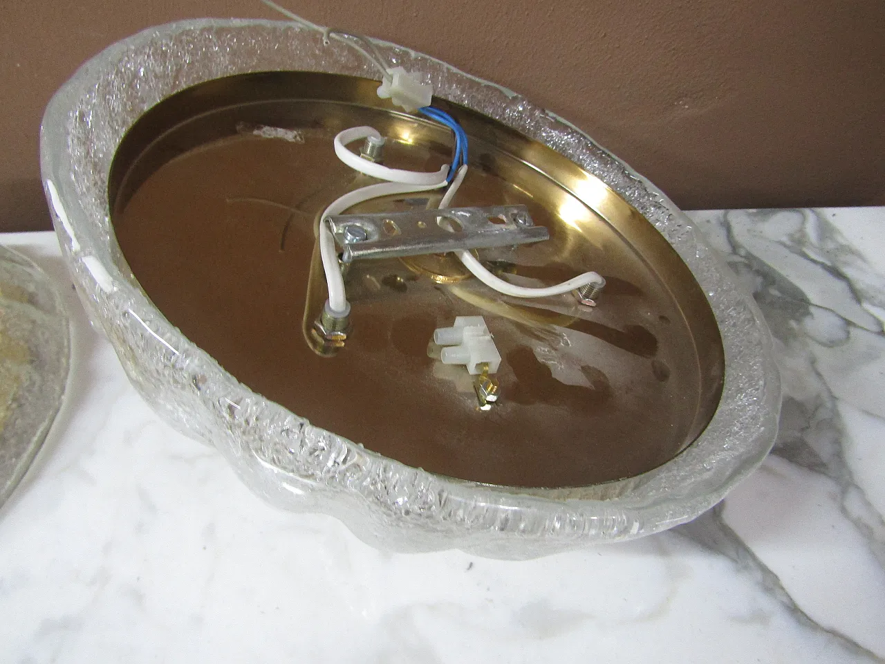 Coppia plafoniere di Murano, anni '70 6