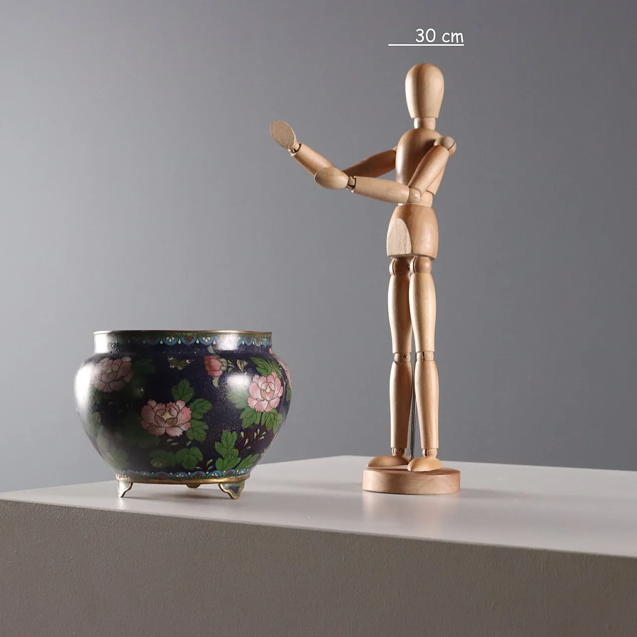 Vaso decorato con smalti cloisonné, '900 2