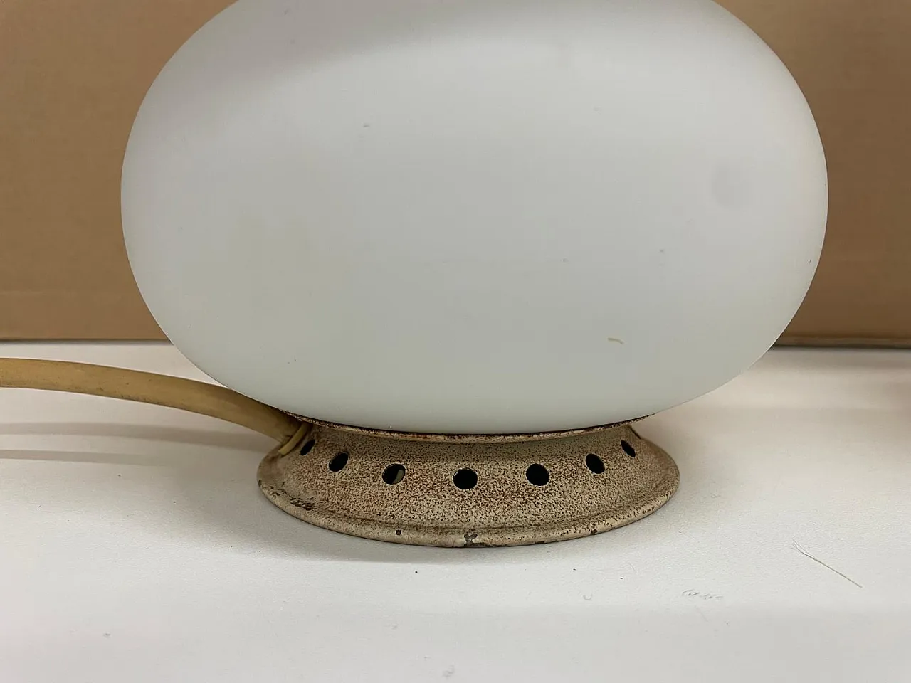 Pair of small glass table lamps by Max Ingrand, 70s 2