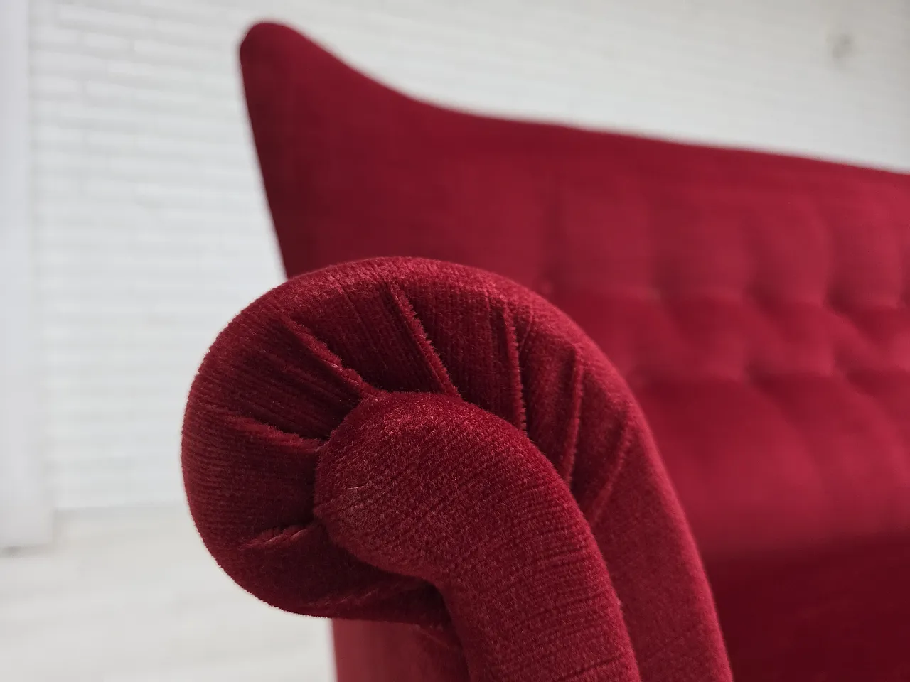 Divano svedese a 2 posti di Dux Sweden in velluto, anni '60 5