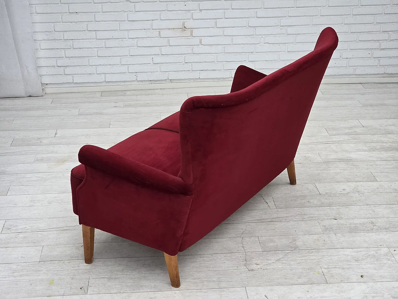 Divano svedese a 2 posti di Dux Sweden in velluto, anni '60 13
