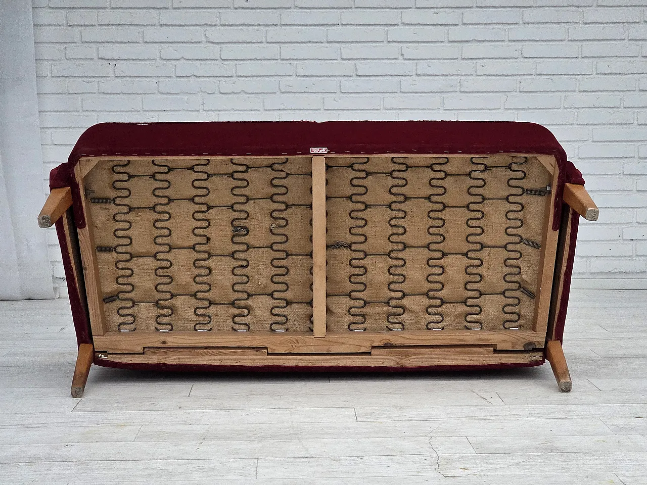 Divano svedese a 2 posti di Dux Sweden in velluto, anni '60 17