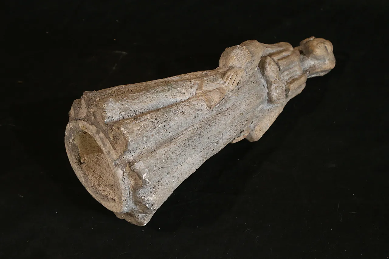 Oriental Japanese lady sculpture, ancient clay, early 20th century 4