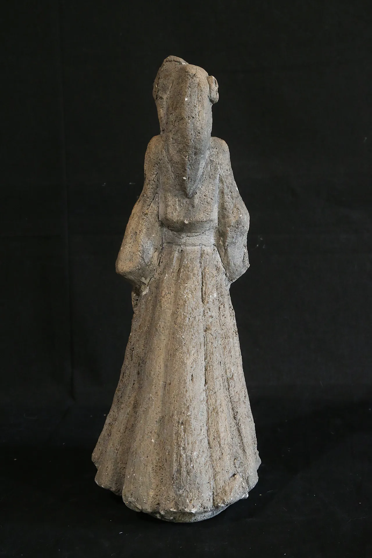 Oriental Japanese lady sculpture, ancient clay, early 20th century 9