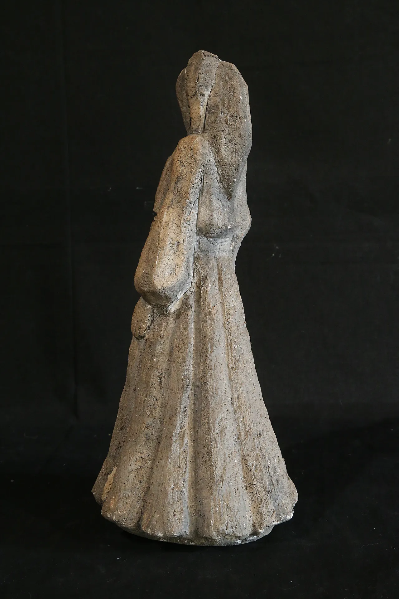 Oriental Japanese lady sculpture, ancient clay, early 20th century 10