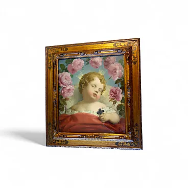 Italian school Signed A. Inganni Sleeping Baby Jesus, 19th century