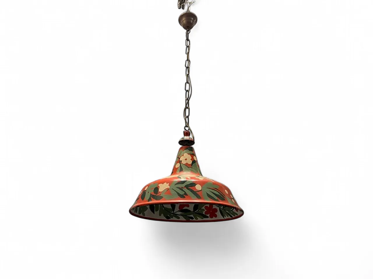 Hand-painted industrial pendant lamp, 1960s 9