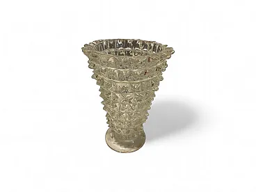 Vintage Barovier Rostrato vase in Murano glass, 1940s