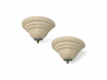 Pair of Murano glass wall lights, 1980s