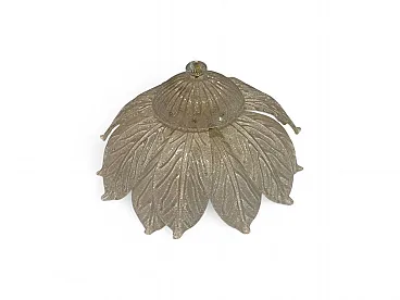 Venetian recessed flower in Murano glass, 1970s
