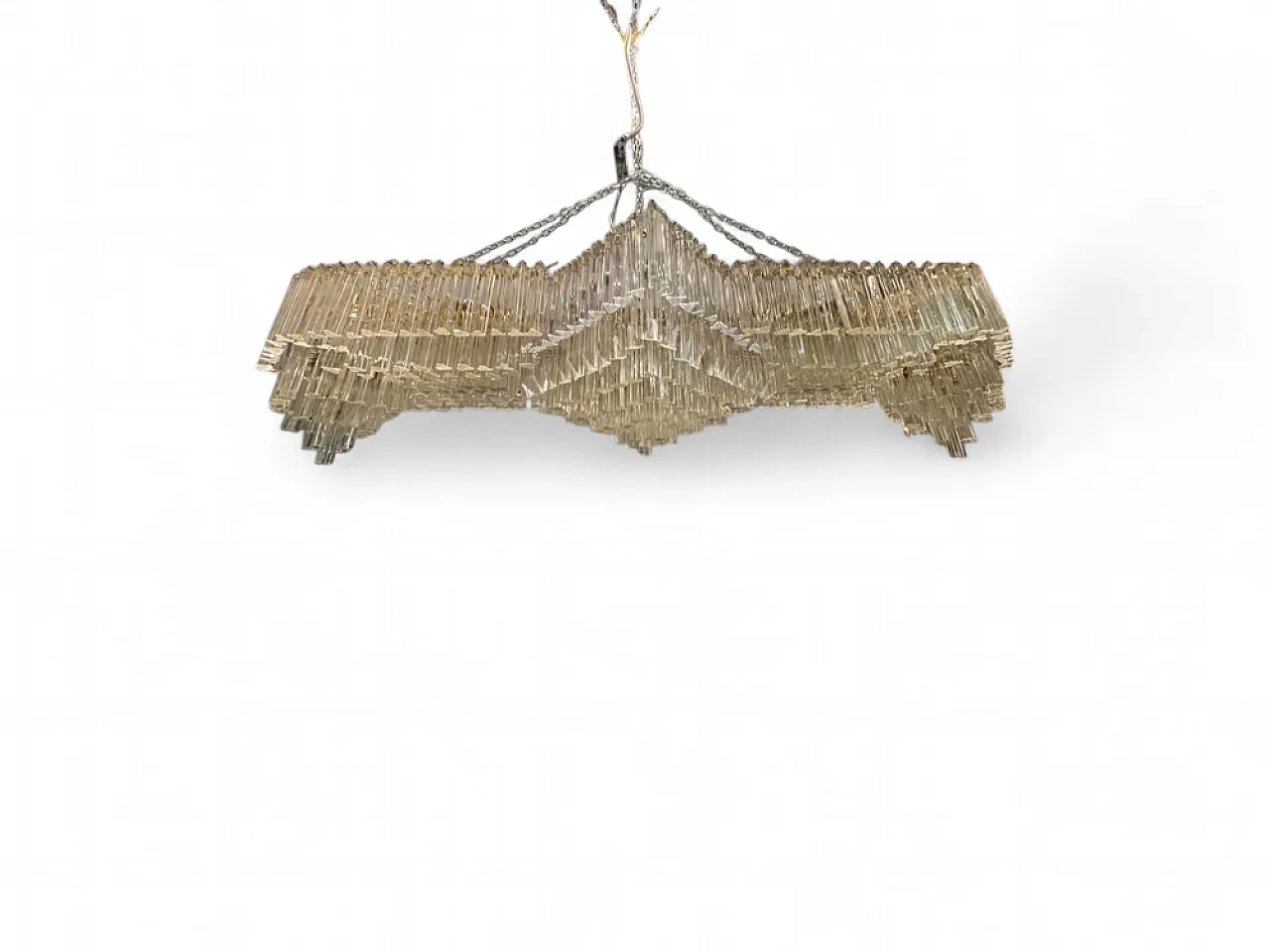 Large Prism ceiling lamp in Murano glass, 1970s 17