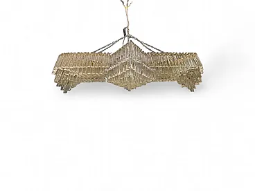 Large Prism ceiling lamp in Murano glass, 1970s