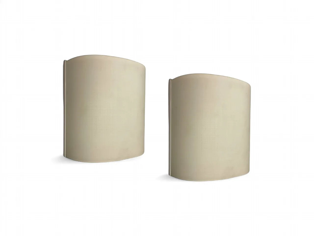 Large sandblasted glass sconces from Zonca, 1980s, set of 2 10