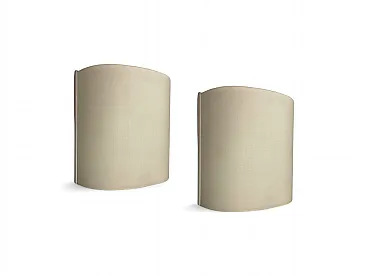 Large sandblasted glass sconces from Zonca, 1980s, set of 2